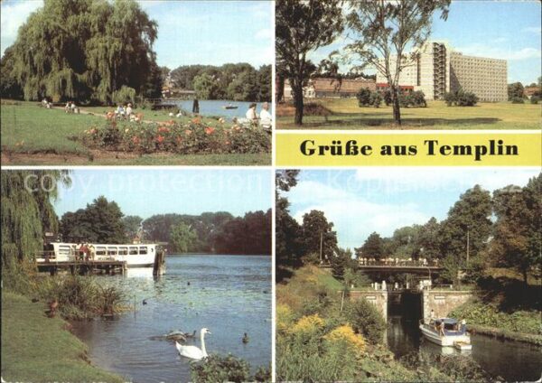 Templin Uferpromende Ratsteich Schleuse MS Ucke