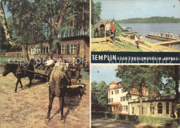 Templin FDGB-Erholungsheim Aufbau Ausfahrt Pony