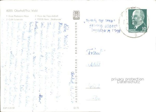 Oberhof Thueringen Ernst-Thälmann-Haus Cafe Luisensitz Hau – Bild 2