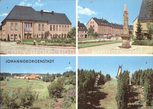 Johanngeorgenstadt Kulturhaus Karl Marx Postsäule Ferienhe