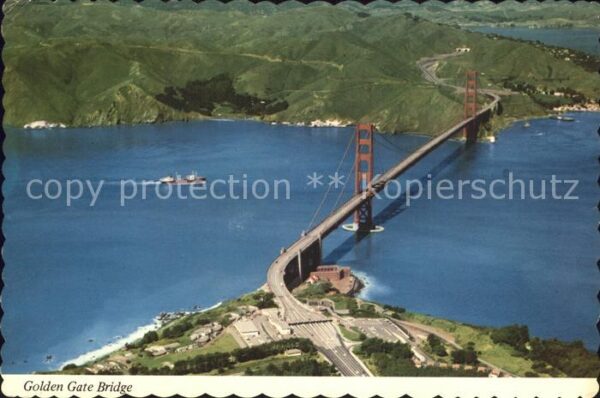 San Francisco California Golden Gate Bridge Fliegeraufnahme
