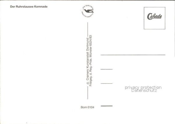Bochum Fliegeraufnahme Ruhrstausee Kemnade – Bild 2