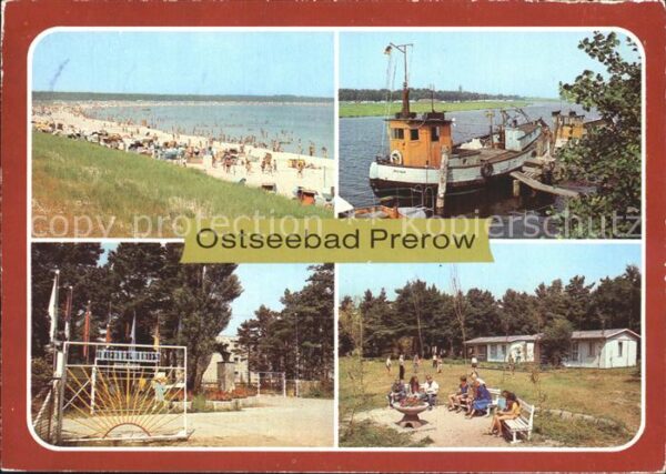 Prerow Ostseebad Strand Fischerboote Internationales Fer