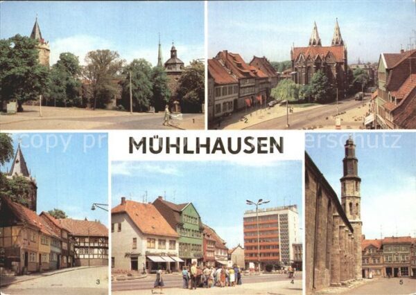 Muehlhausen Thueringen Rabenturm Frauentor Wilhelm-Pieck-Platz