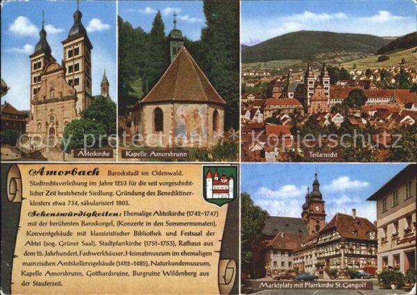 Amorbach Miltenberg Marktplatz Pfarrkirche St. Gangolf Kape
