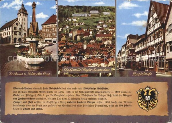 Mosbach Baden Rathaus Steyler-Missionshaus Hauptstras
