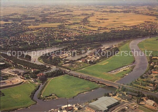 Minden Westfalen Fliegeraufnahme Wasserstrassenkreuz Sch