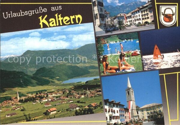 Kaltern Weinstrasse Tirol Segelboot Strand Turm