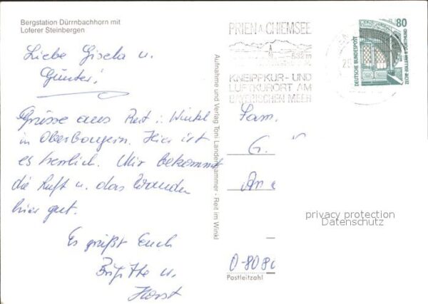 Prien Chiemsee Bergstation Dürrnbachhorn Loferer Stein – Bild 2