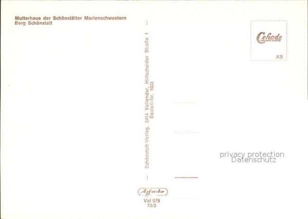 Berg Schoenstatt Mutterhaus Schönstätter Marienschwester – Bild 2
