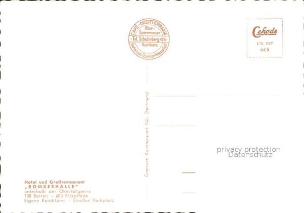 Okertalsperre Hotel Grossrestaurant Romkerhalle – Bild 2