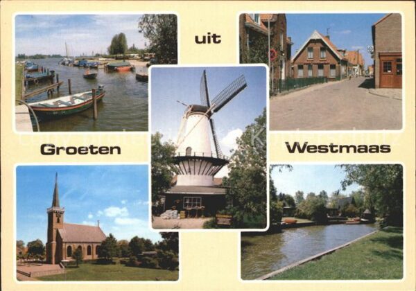 Westmaas Mühle Kirche Hafen