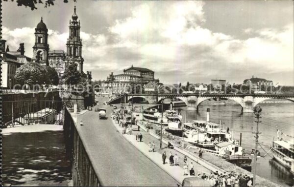 Dresden Dimitroffbrücke Dampferanlegestelle Kat