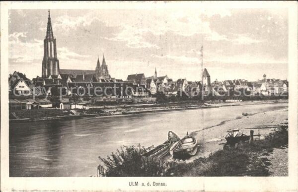 Ulm Donau Teilansicht mit Münster