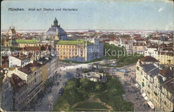 Muenchen Blick auf Stachus und Karlsplatz