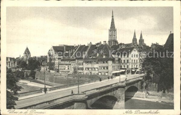 Ulm Donau alte Donaubrücke Münster