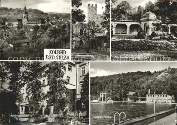 Bad Sulza Ortsblick Sonnenburg Trinkhalle Sanator