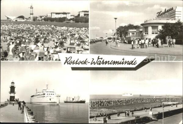 Rostock-Warnemuende Strandpartie Kurhaus Promenade Leuchttu