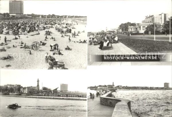Rostock-Warnemuende Strandpartie Hotel Neptun Kurhaus Hafen