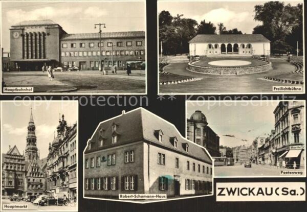 Zwickau Sachsen hauptbahnhof Freilichtbühne Hauptmarkt