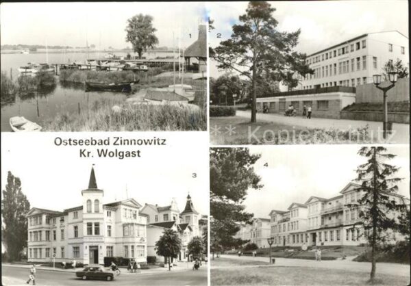 Zinnowitz Ostseebad Hafen Achterwasser Erholungsheim VEB Bi