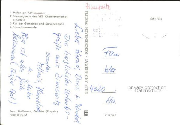 Zinnowitz Ostseebad Hafen Achterwasser Erholungsheim VEB Bi – Bild 2