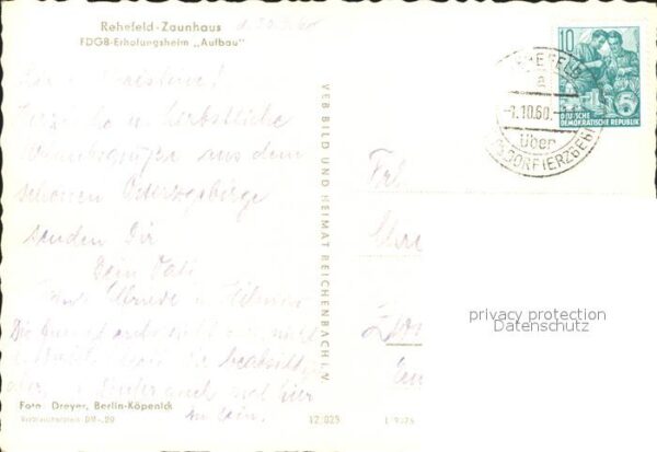Rehefeld-Zaunhaus FDGB Erholungsheim Aufbau – Bild 2