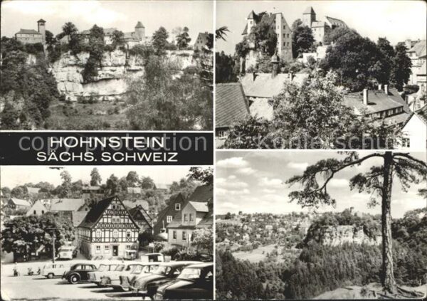 Hohnstein Saechsische Schweiz Schloss Fachwerkhaus Ortsansicht