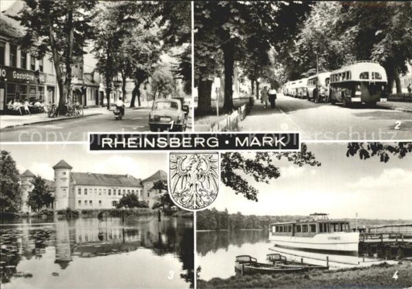 Rheinsberg Strassenpartie Schloss Fährschiff Anleg
