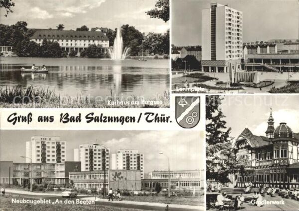 Bad Salzungen Kurhaus Burgsee Leninplatz Neubaugebiet