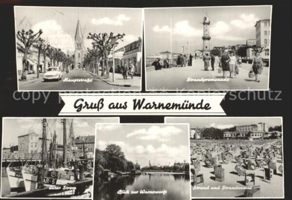 Warnemuende Ostseebad Hauptstr Strandpromenade Alter Strom Wa
