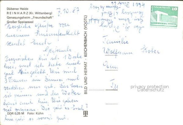 Reinharz Duebener Heide Genesungsheim Freundschaft Gr Speisesaa – Bild 2