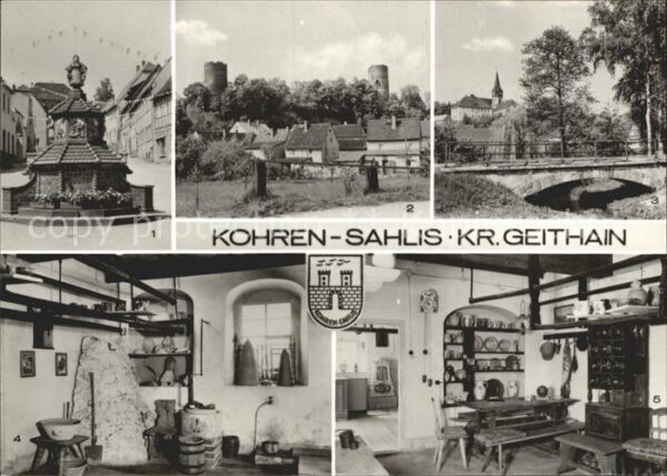 Kohren-Sahlis Töpferbrunnen Teilansicht Anlagen Töpfe