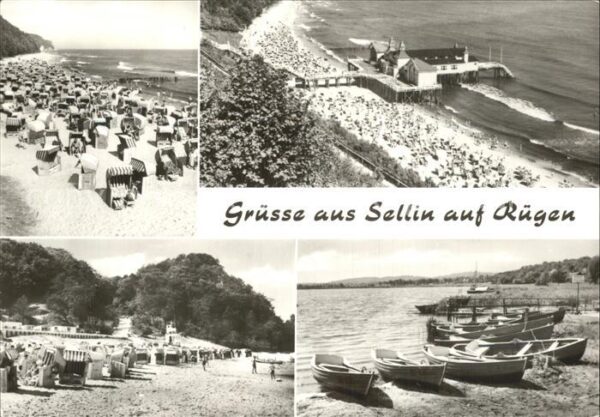 Sellin Ruegen Strandpartien Seebrücke Bootsliegeplatz