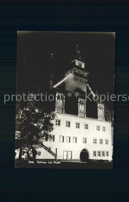 Zeitz Rathaus bei Nacht