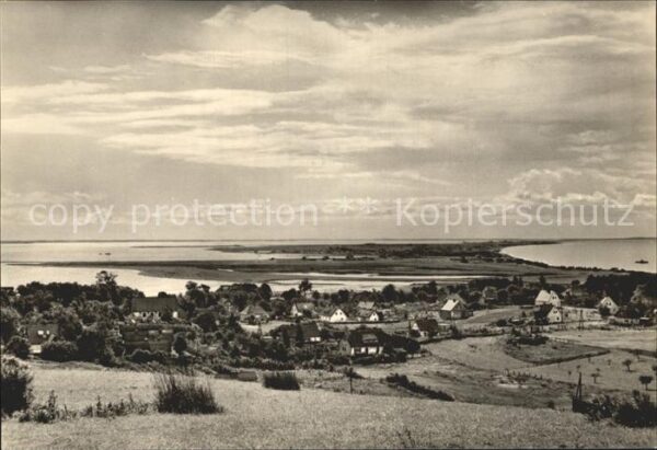 Insel Hiddensee Blick von Kloster über die Insel