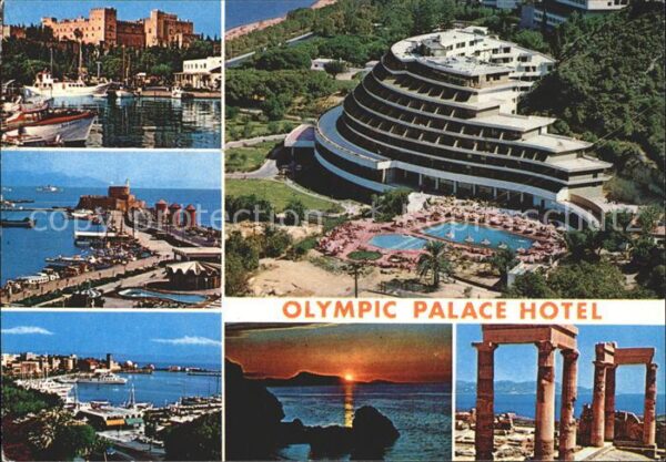 Rhodes Rhodos Greece Olympic Palace Hotel Hafenpartie Schlos