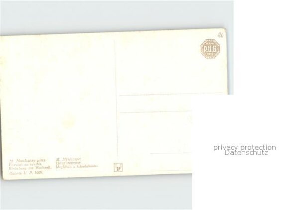 Kuenstlerkarte M. Munkacsy Einladung zur Hochzeit – Bild 2