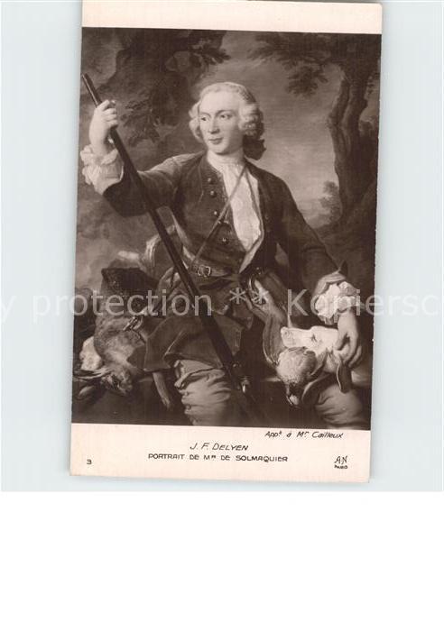 Kuenstlerkarte J.F. Delyen Portrait de Mr. de Solmaqui