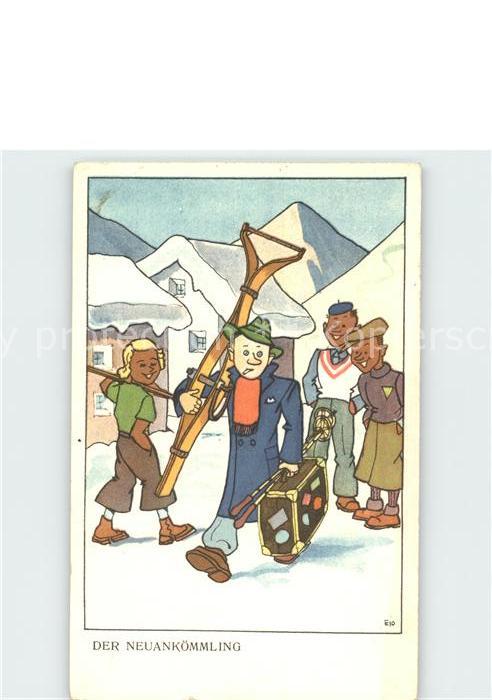 Skifahren Der Neuankömmling
