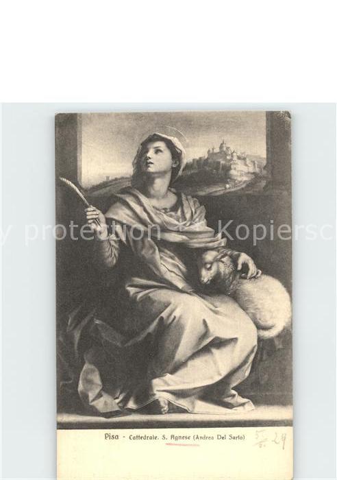 Religion S. Agnese Pisa Künstlerkarte Andrea del