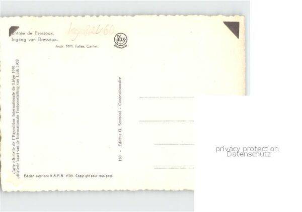 Exposition Internationale Liege 1939 Entree de Bressoux – Bild 2
