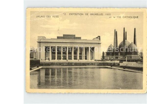 Exposition Internationale Bruxelles 1935 Palais des Fetes Vie Catholique