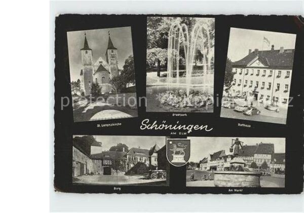 Schoeningen St. Lorenzkirche Rathaus Burg Stadtpark