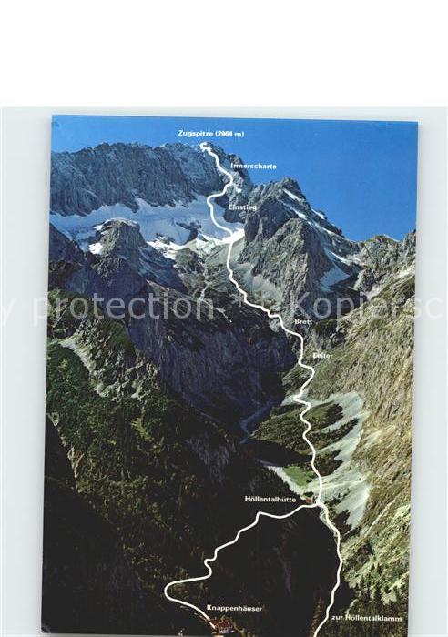 Bergsteigen Klettern Zugspitze Besteigungsroute Höllental