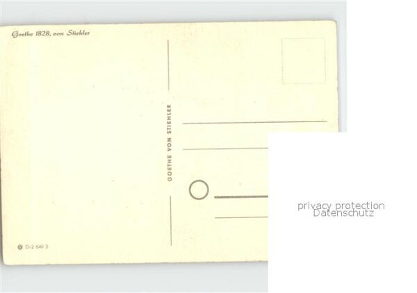 Goethe Johann Wolfgang von 1828 Künstlerkarte Josef Stieler – Bild 2