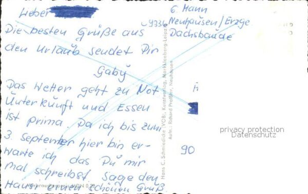 Neuhausen Erzgebirge Ortsansicht mit Kirche Schwartenberg – Bild 2