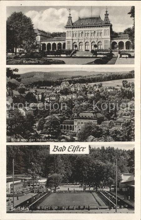 Bad Elster Kurhaus Blick von der Holländerei Badep