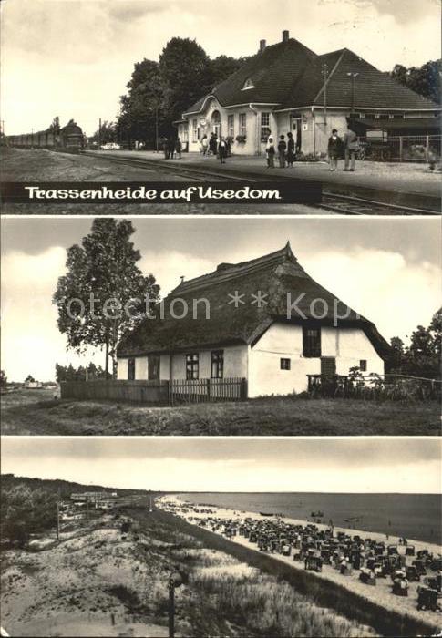 Trassenheide Usedom Bahnhof Reetdachhaus Dünen Strand