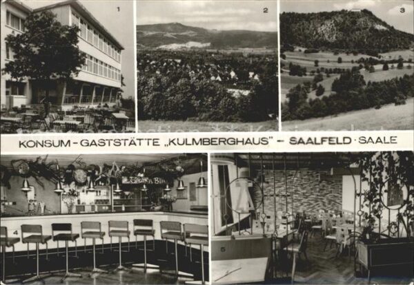 Saalfeld Saale Konsum Gaststätte Kulmberghaus Bar Fink
